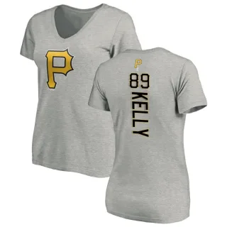 Women's Pittsburgh Pirates Antwone Kelly Ash Backer Slim Fit T-Shirt