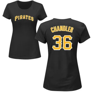 Women's Pittsburgh Pirates Bubba Chandler Black Roster T-Shirt
